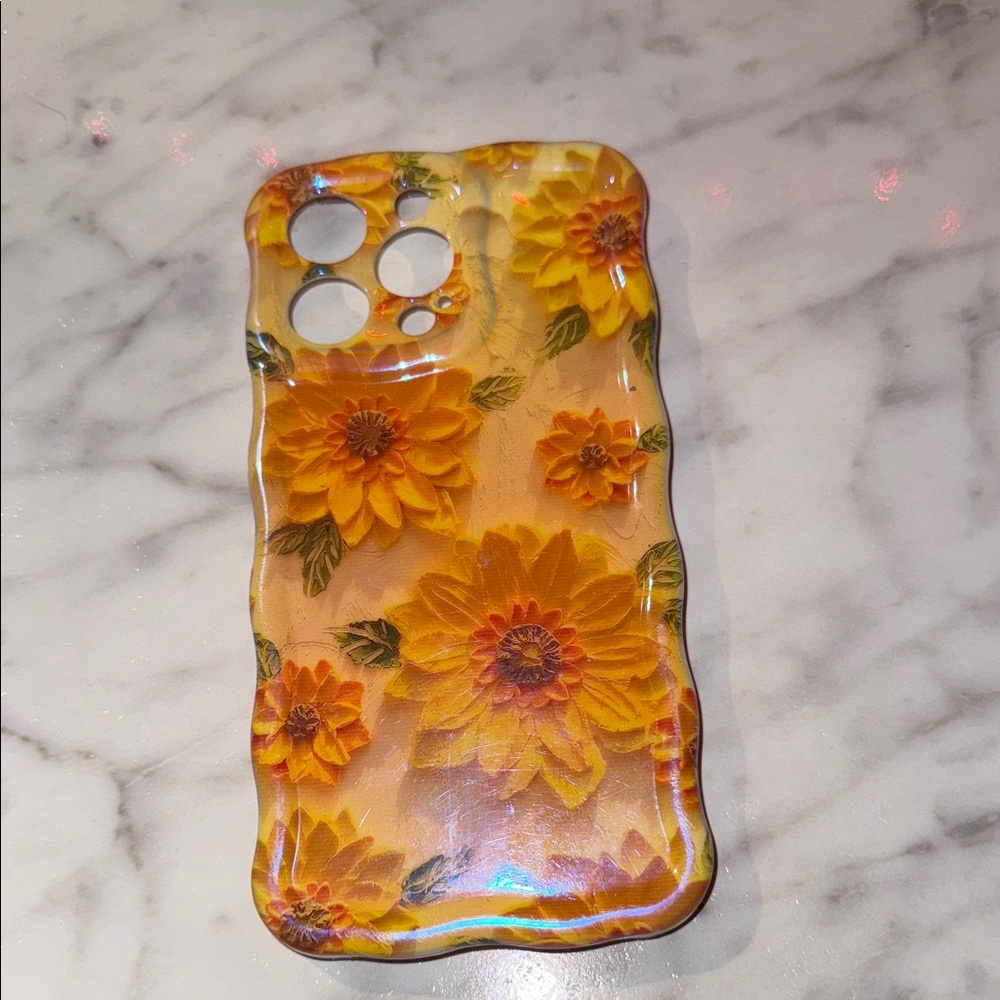 Sunflower Patterned Yellow Phone Case